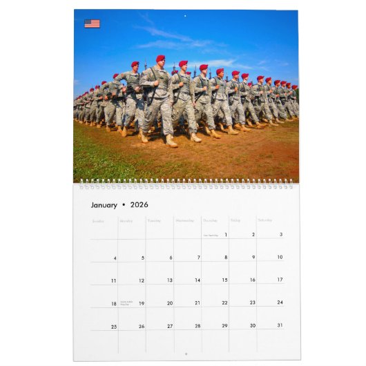 KAMPAT SQUAD - Militärisches Kampfpersonal der USA Kalender (Jan 2026)