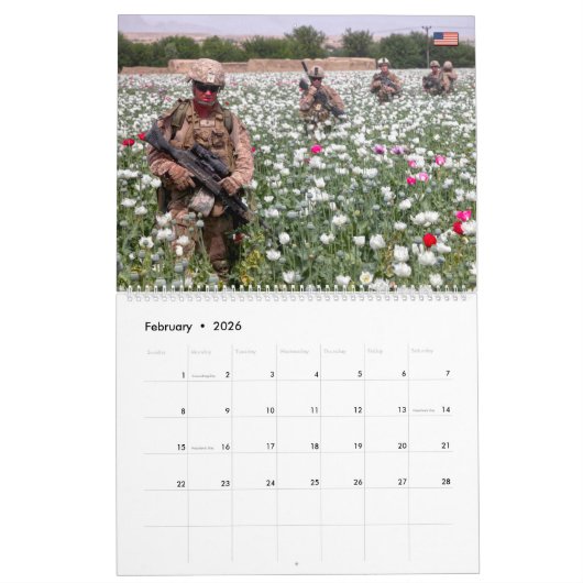 KAMPAT SQUAD - Militärisches Kampfpersonal der USA Kalender (Feb 2026)