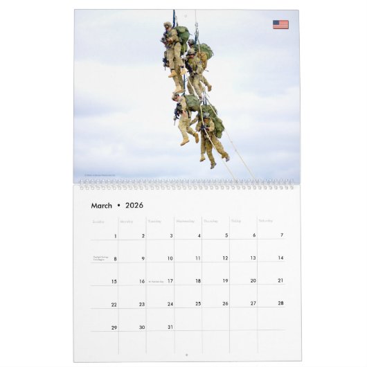 KAMPAT SQUAD - Militärisches Kampfpersonal der USA Kalender (Mär 2026)