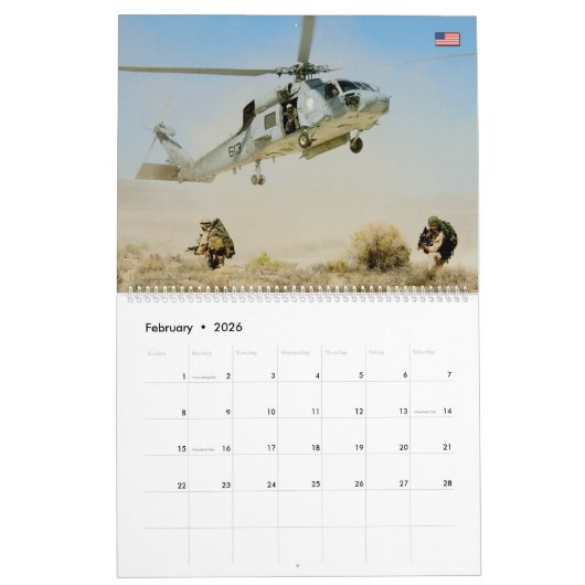KAMPAT SQUAD - Militärisches Kampfpersonal der USA Kalender (Feb 2026)