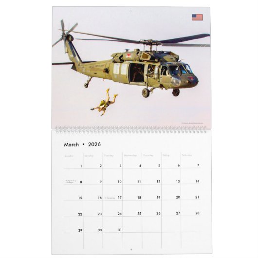 KAMPAT SQUAD - Militärisches Kampfpersonal der USA Kalender (Mär 2026)