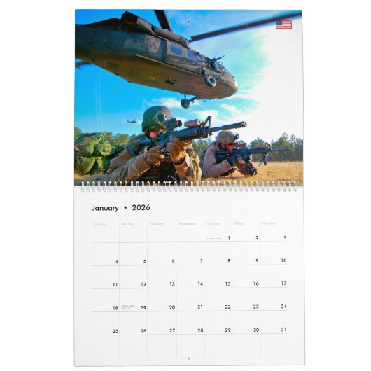 KAMPAT SQUAD - Militärisches Kampfpersonal der USA Kalender (Jan 2026)