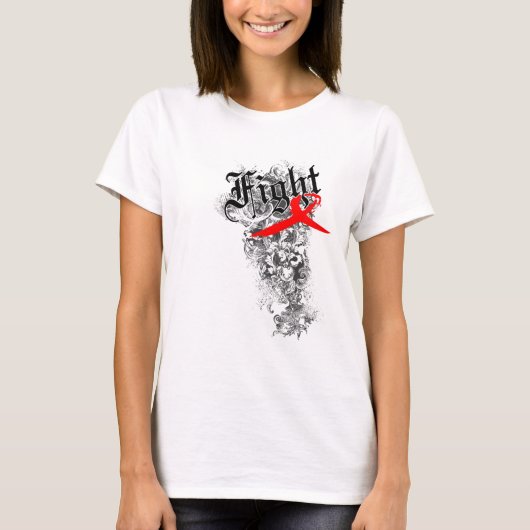 Kampf AIDS Band - das Shirt der Frauen (Vorderseite)