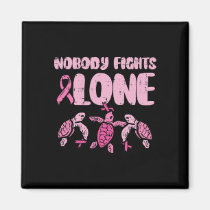 Kampf allein Schildkröten Rosa Brustkrebs Bewussts Magnet