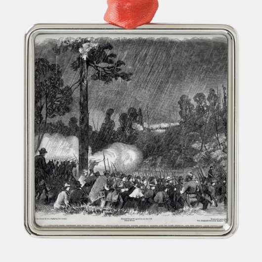 Kampf an Corracks Ford Silbernes Ornament (Vorne)
