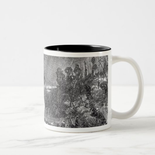 Kampf an Corracks Ford Zweifarbige Tasse (Rechts)