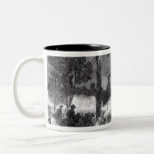 Kampf an Corracks Ford Zweifarbige Tasse (Links)