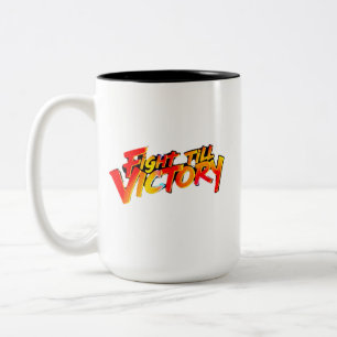 Kampf bis zum Sieg Zweifarbige Tasse