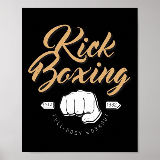 Kampf Boxen Kickboxen Poster (Vorne)