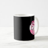Kampf Brustkrebs Basketball Basketball Ba Kaffeetasse (VorderseiteRechts)