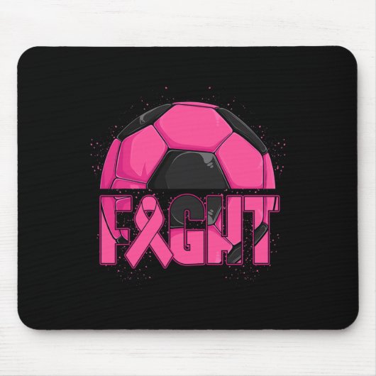 Kampf Brustkrebs Bewusstsein Tag Kämpfen rosa Rib Mousepad (Vorne)