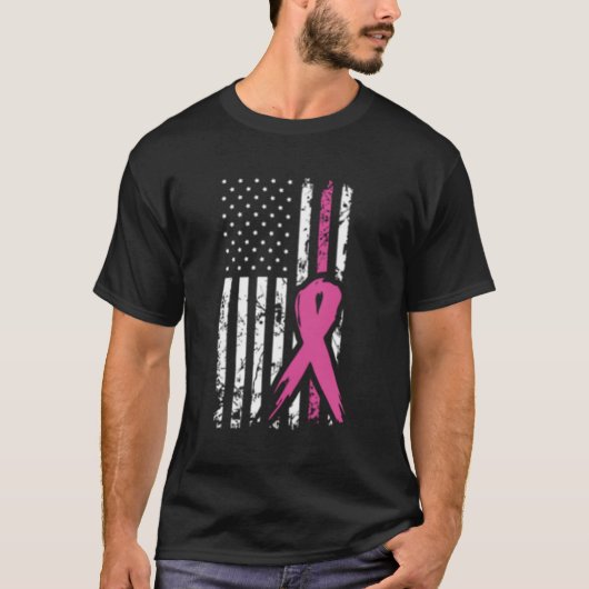 Kampf Brustkrebs-Bewusstseinsmonat Amerikanische F T-Shirt (Vorderseite)