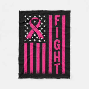 Kampf Brustkrebs der amerikanischen Flagge A Fleecedecke