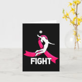 Kampf Brustkrebs Volleyball Pink Ribbon Awarene Karte (Gelbe Blume)