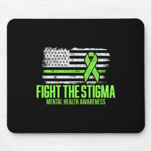 Kampf dem Stigma Amerikanische Flagge Psychische G Mousepad