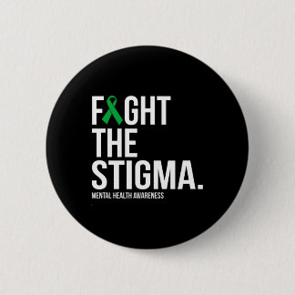 Kampf dem Stigma Grüne Schleife Psychische Gesundh Button