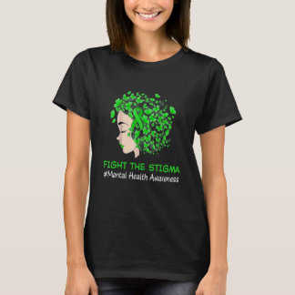 Kampf dem Stigma Psychische Gesundheit Grün Aber T-Shirt