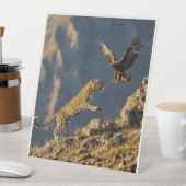 Kampf der Feinde - Himmel gegen Streifen Sockelschild (In Situ)