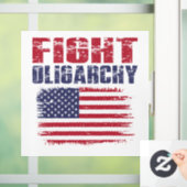 Kampf der Oligarchie Protest Fensteraufkleber (Zuhause)
