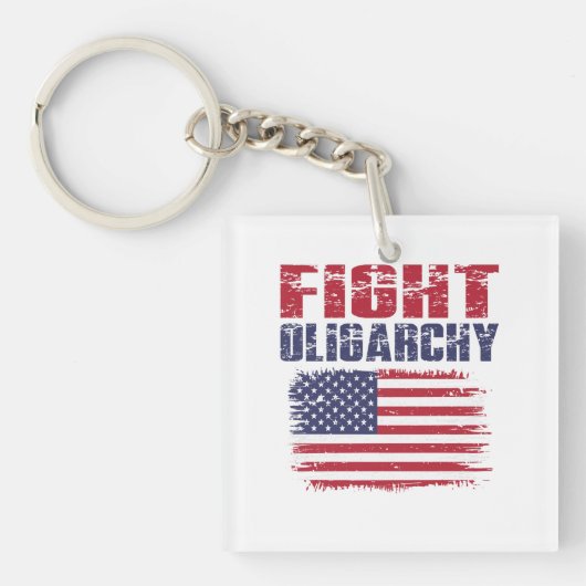 Kampf der Oligarchie Protest Schlüsselanhänger (Vorderseite)