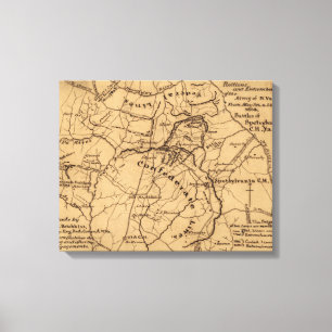 Kampf der Wildnis - ziviler Krieg panoramisch Leinwanddruck