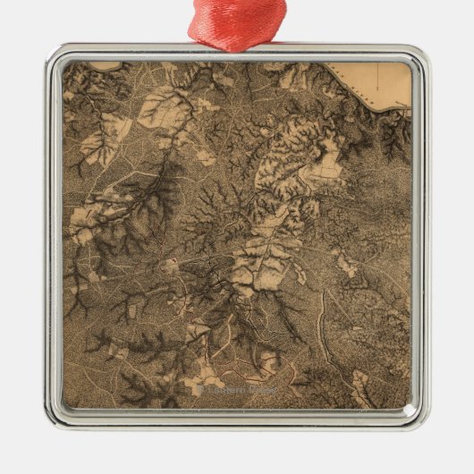 Kampf der Wildnis - ziviler Krieg panoramisch Silbernes Ornament (Vorne)