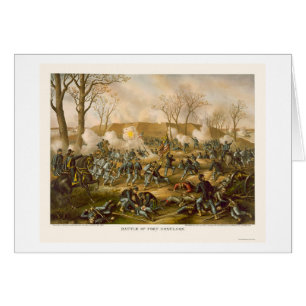 Kampf des Forts Donelson durch Kurz und Allison