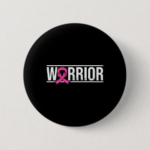 Kampf des Kriegers gegen den rosa Ribbon-Brustkreb Button