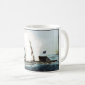 Kampf des Monitors und des Merrimack Kaffeetasse (VorderseiteRechts)