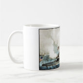 Kampf des Monitors und des Merrimack Kaffeetasse (Links)