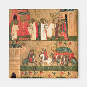 Kampf des Novgorodians mit dem Suzdalians Magnet