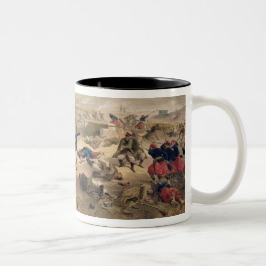Kampf des Tchernaya am 16. August 1855 Platte f Zweifarbige Tasse (Rechts)