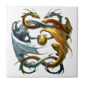 Kampf-Drachen Fliese (Vorderseite)