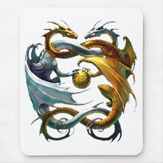 Kampf-Drachen Mousepad (Vorne)