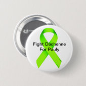 Kampf Duchenne für Pauly Geldbeschaffer-Knopf Button (Vorne & Hinten)