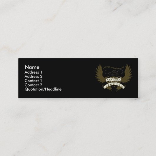 Kampf-Entwurfs-Visitenkarte Mini Visitenkarte (Vorderseite)