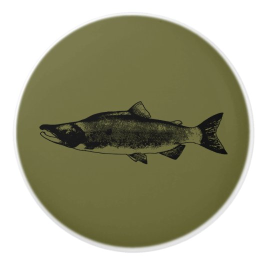 Kampf Fischen Keramikknauf (Vorderseite)