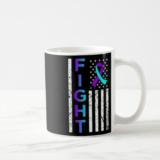Kampf Flag Flats Fappy Suicide Awareness Support G Kaffeetasse (Rechts)