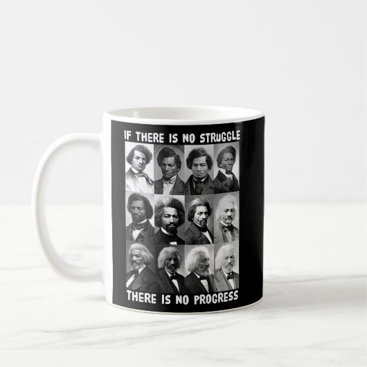 Kampf & Fortschritt Leben Frederick Douglass Bla Kaffeetasse (Links)