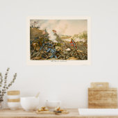 Kampf Franklin von Kurz und Allison 1864 Poster (Küche)