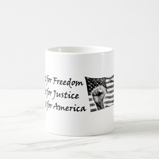 Kampf für Amerika! Kaffeetasse (Mittel)