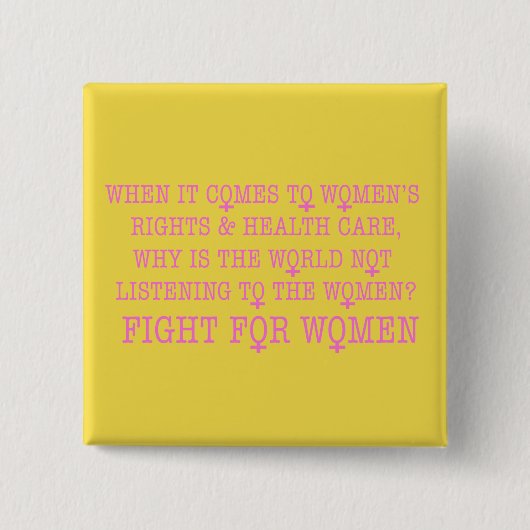 Kampf für Frauen Button (Vorderseite)
