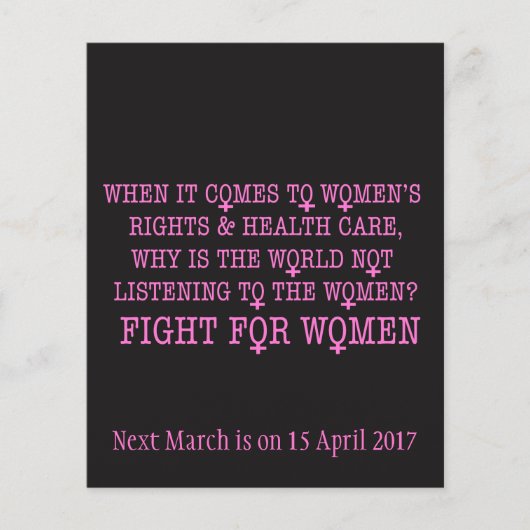 Kampf für Frauen Flyer (Vorne)