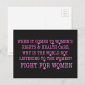 Kampf für Frauen Postkarte (Vorne/Hinten)