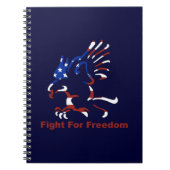 Kampf für Freiheit - Adler-SpiralNotebook Notizblock (Vorderseite)