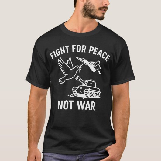 Kampf für Frieden statt Krieg - Anti-Krieg-Statut T-Shirt (Vorderseite)