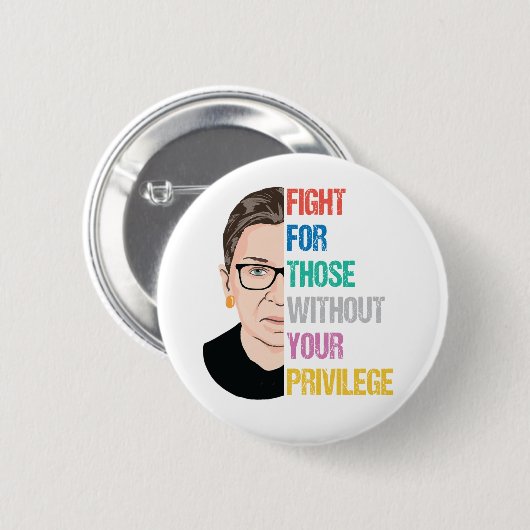 Kampf für Menschen ohne Ihre Vorrechte Button (Vorne & Hinten)