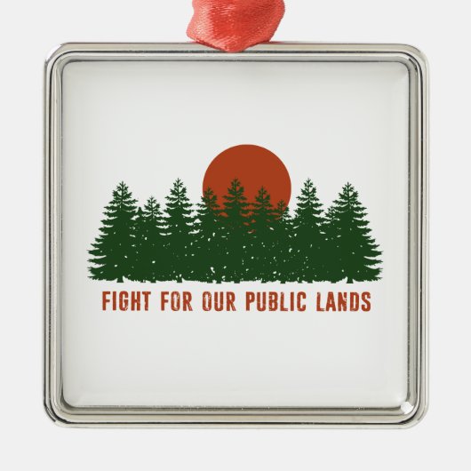 Kampf für unsere öffentlichen Landstriche Ornament Aus Metall (Vorne)