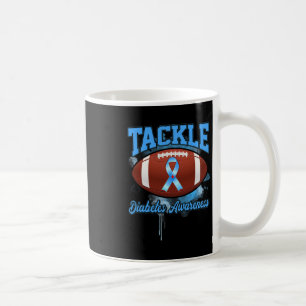 Kampf Fußball Blue Ribbon Diabetes Bewusstsein Kaffeetasse