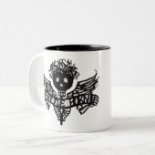 Kampf geborenes Angelina (Funktelegrafie Zweifarbige Tasse (Vorderseite Links)